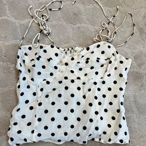 Reformation Liza Top; Size 4; Polka Dot Tank Top